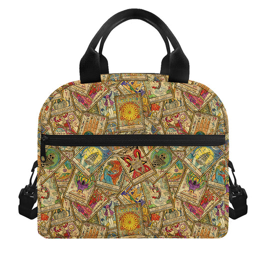 Vintage Wicca Tarot Card Print Insulated Lunch Bag