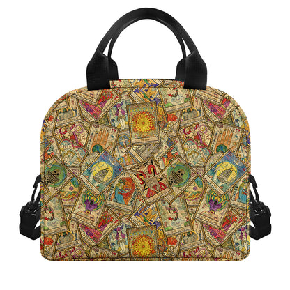 Vintage Wicca Tarot Card Print Insulated Lunch Bag