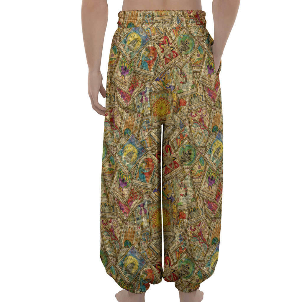 Vintage Wicca Tarot Card Print Lantern Pants