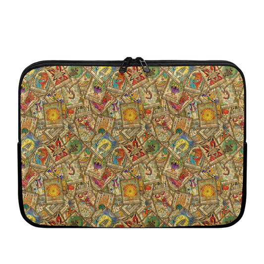 Vintage Wicca Tarot Card Print Laptop Sleeve