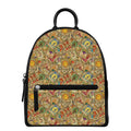Vintage Wicca Tarot Card Print Leather Backpack