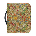 Vintage Wicca Tarot Card Print Leather Bible Cover