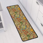 Vintage Wicca Tarot Card Print Long Kitchen Mat