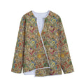 Vintage Wicca Tarot Card Print Long Sleeve Short Coat