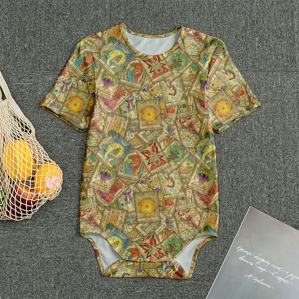 Vintage Wicca Tarot Card Print Men's Bodysuit