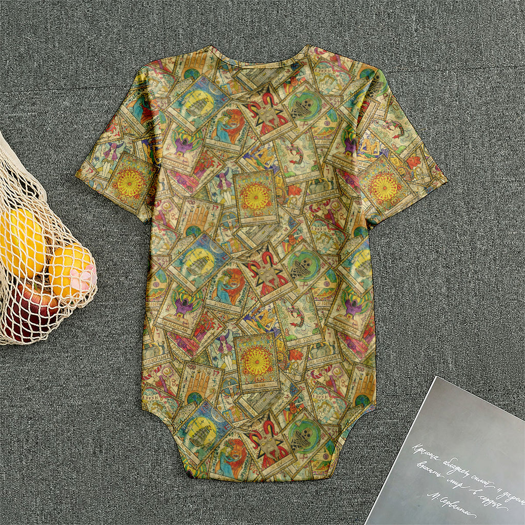 Vintage Wicca Tarot Card Print Men's Bodysuit