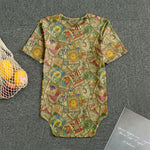 Vintage Wicca Tarot Card Print Men's Bodysuit