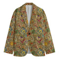 Vintage Wicca Tarot Card Print Men's Cotton Blazer