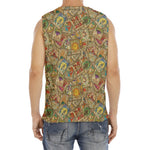 Vintage Wicca Tarot Card Print Men's Fitness Tank Top