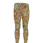 Vintage Wicca Tarot Card Print Men's leggings