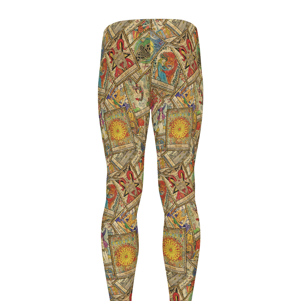 Vintage Wicca Tarot Card Print Men's leggings