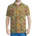 Vintage Wicca Tarot Card Print Men's Polo Shirt