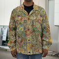 Vintage Wicca Tarot Card Print Men's Shirt Jacket