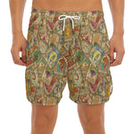Vintage Wicca Tarot Card Print Men's Split Running Shorts