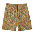 Vintage Wicca Tarot Card Print Men's Swim Trunks