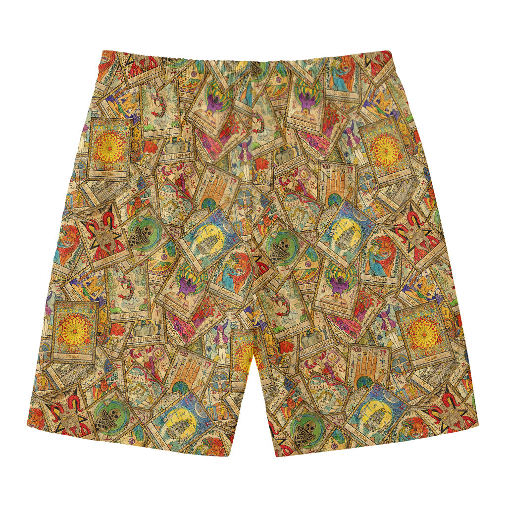 Vintage Wicca Tarot Card Print Men's Swim Trunks