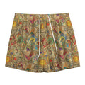 Vintage Wicca Tarot Card Print Mesh Shorts
