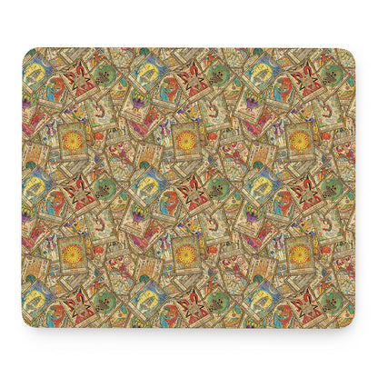 Vintage Wicca Tarot Card Print Mouse Pad