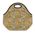 Vintage Wicca Tarot Card Print Neoprene Lunch Bag