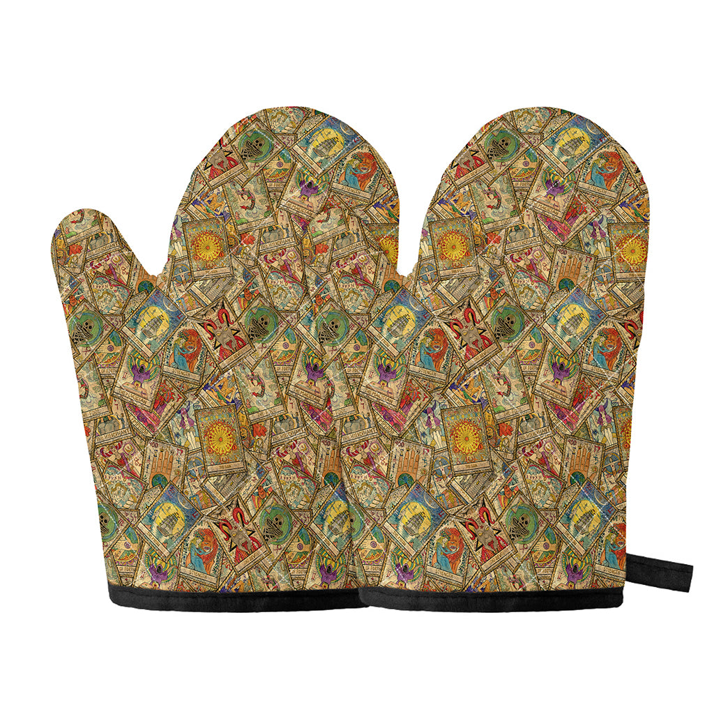 Vintage Wicca Tarot Card Print Oven Mitts