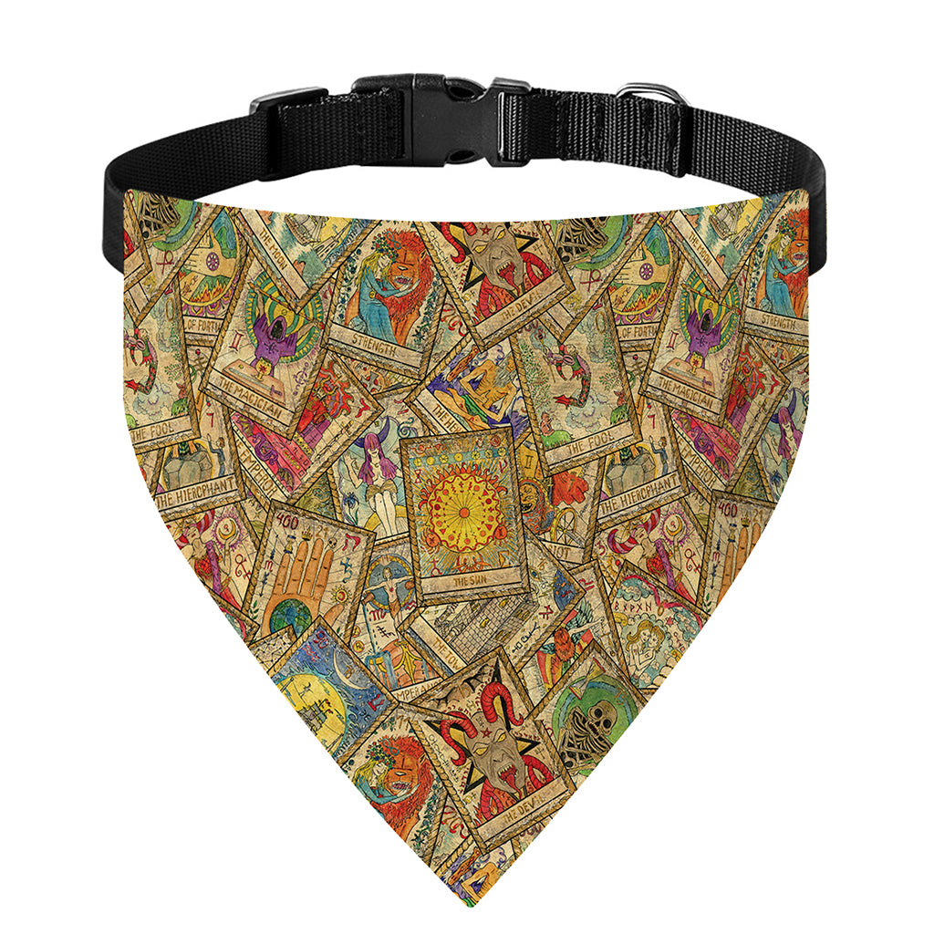 Vintage Wicca Tarot Card Print Over The Collar Dog Bandana