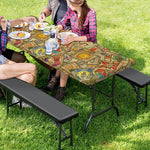 Vintage Wicca Tarot Card Print Picnic Table Cover