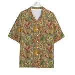 Vintage Wicca Tarot Card Print Rayon Hawaiian Shirt