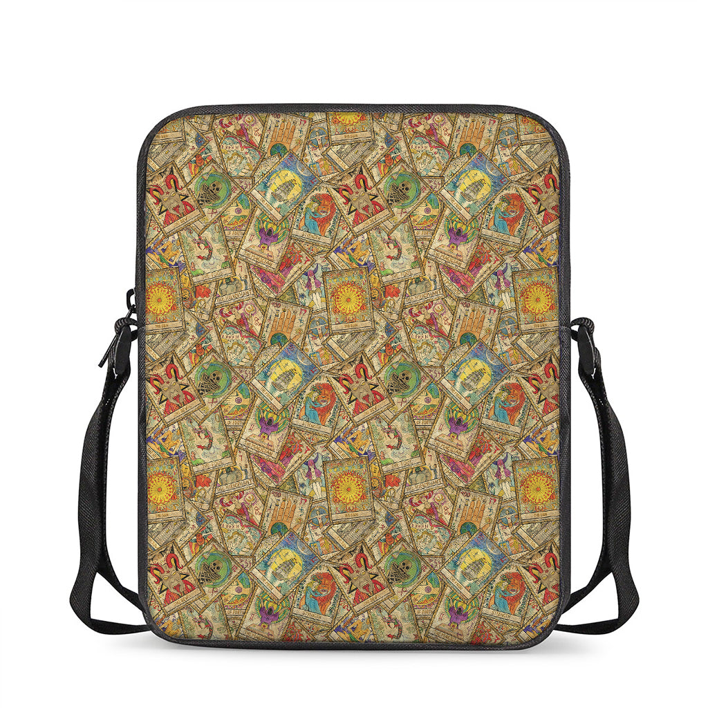 Vintage Wicca Tarot Card Print Rectangular Crossbody Bag