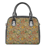 Vintage Wicca Tarot Card Print Shoulder Handbag