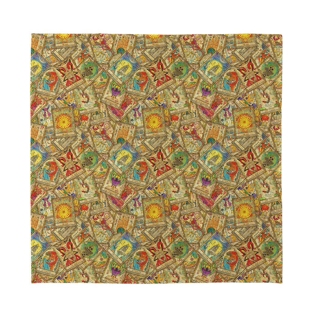 Vintage Wicca Tarot Card Print Silk Bandana