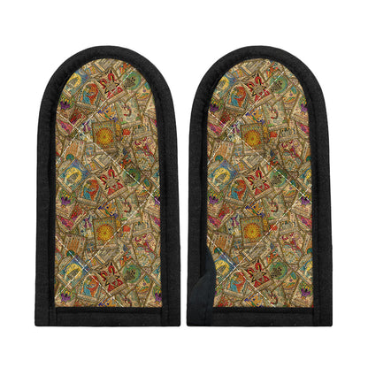 Vintage Wicca Tarot Card Print Skillet Handle Cover