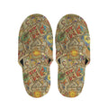 Vintage Wicca Tarot Card Print Slippers