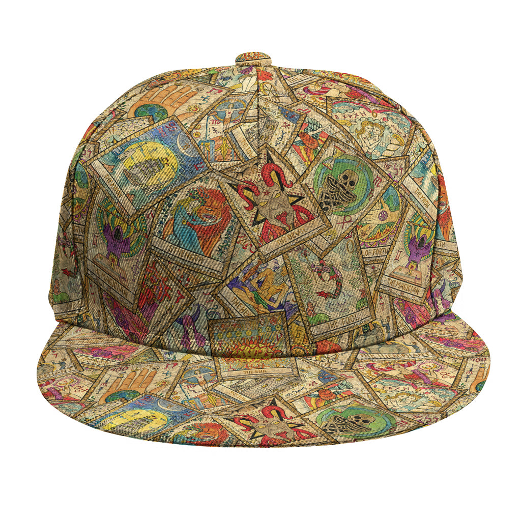 Vintage Wicca Tarot Card Print Snapback Cap