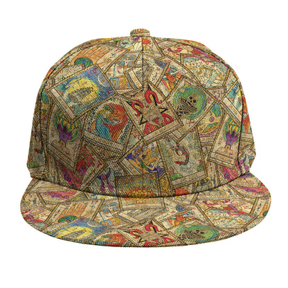 Vintage Wicca Tarot Card Print Snapback Cap