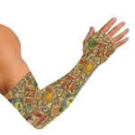 Vintage Wicca Tarot Card Print Sun Protection Arm Sleeves