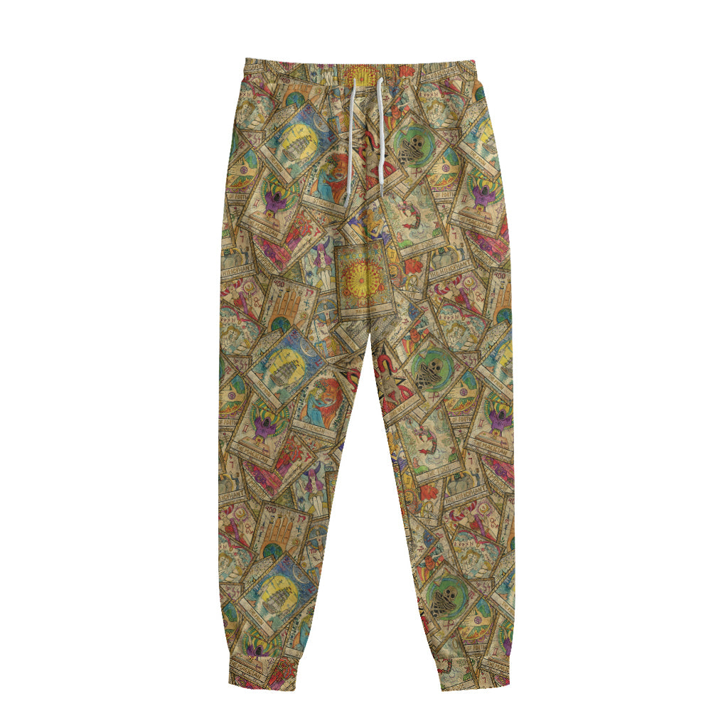 Vintage Wicca Tarot Card Print Sweatpants