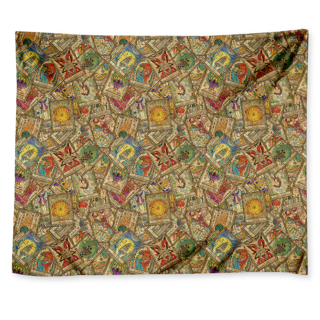 Vintage Wicca Tarot Card Print Tapestry