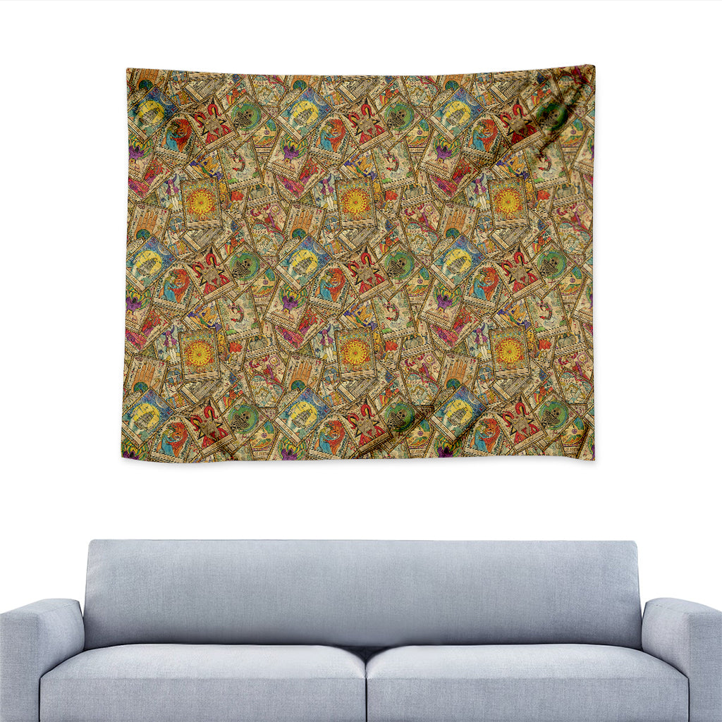 Vintage Wicca Tarot Card Print Tapestry