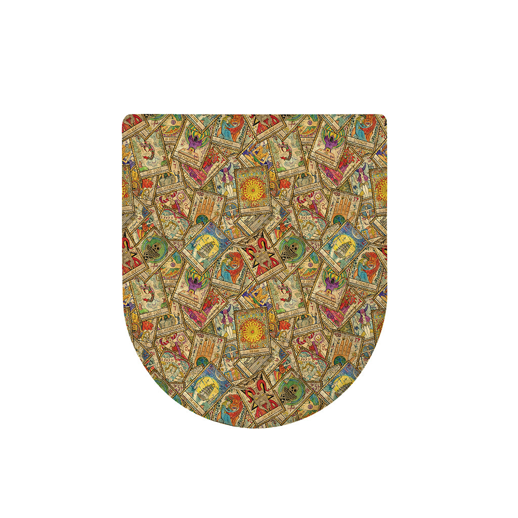 Vintage Wicca Tarot Card Print Toilet Lid Cover