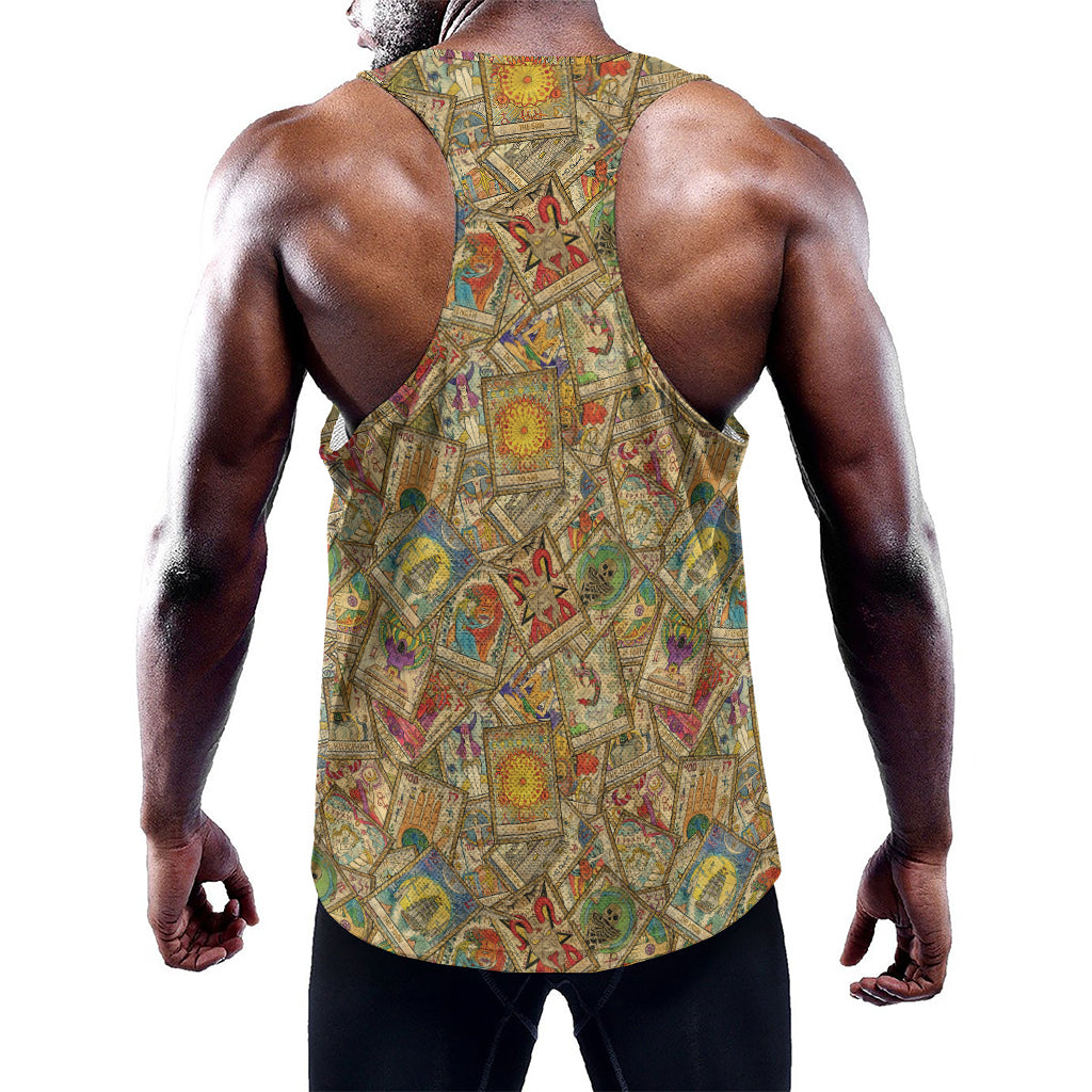 Vintage Wicca Tarot Card Print Training Tank Top