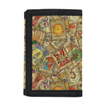 Vintage Wicca Tarot Card Print Trifold Wallet