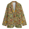 Vintage Wicca Tarot Card Print Women's Cotton Blazer
