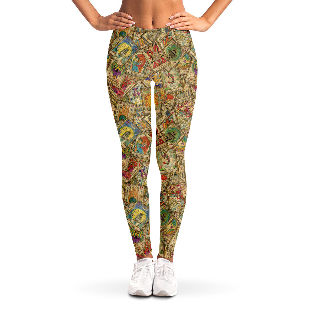 Vintage Wicca Tarot Card Print Women's Leggings