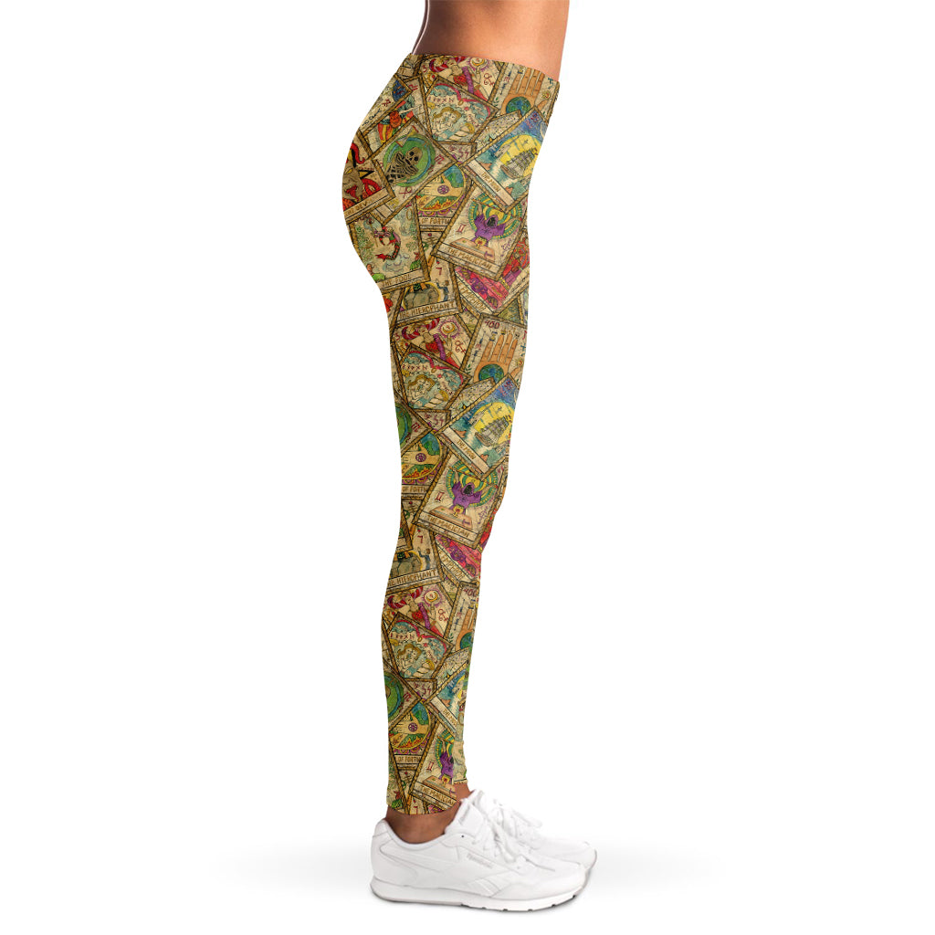 Vintage Wicca Tarot Card Print Women's Leggings