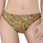 Vintage Wicca Tarot Card Print Women's Thong