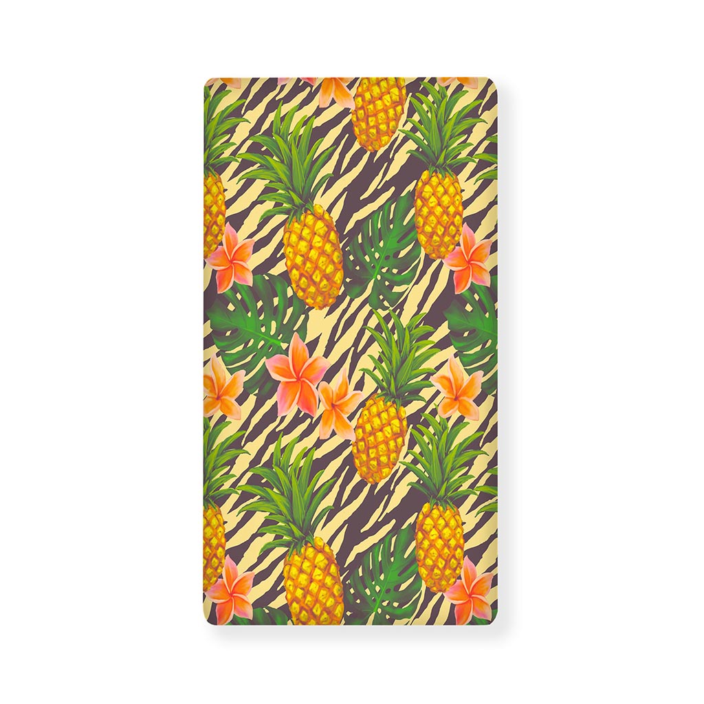 Vintage Zebra Pineapple Pattern Print Baby Crib Sheet