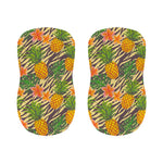 Vintage Zebra Pineapple Pattern Print Bar Stool Covers