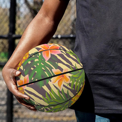Vintage Zebra Pineapple Pattern Print Basketball