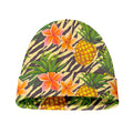 Vintage Zebra Pineapple Pattern Print Beanie