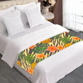 Vintage Zebra Pineapple Pattern Print Bed Runner
